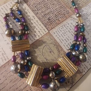 Vintage Colorful Beaded Necklace